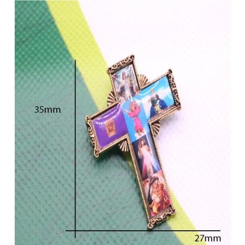 2 pieces / Jesus Cruz brooch, Christian idol brooch, compassionate Jesus cross badge and cross lapel suit