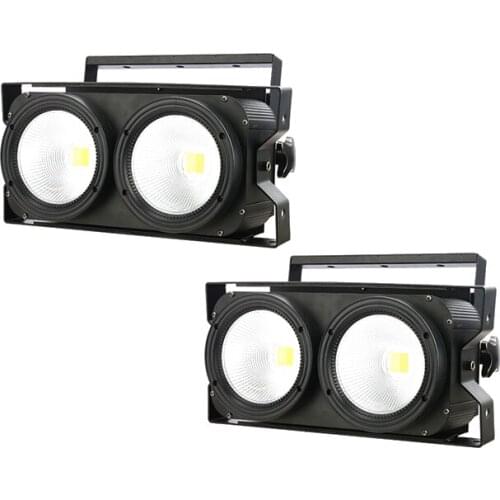 2pcs/lot 200W COB 2 eyes Warm White Cold white LED led spotlight dj lighting for wedding Auto show bar