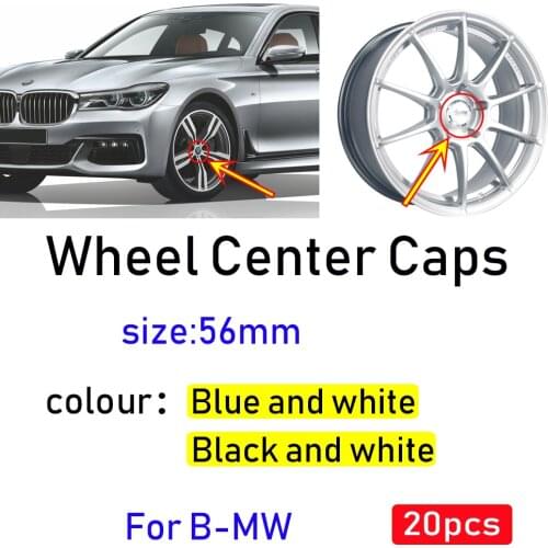 20Pcs Car Styling 56mm 10 pin Auto Car Wheel Center Hub Caps Rim Caps Covers For BMW E46 E30 E39 E34 E60 E36 E38 M3 M5 Badge