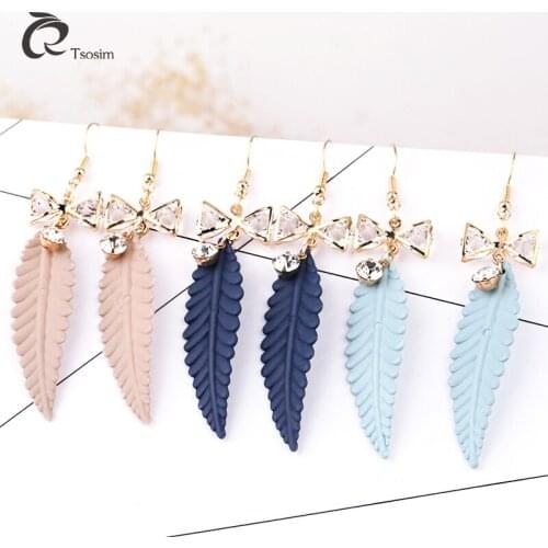 2018 fashion earrings jewelry for woman dangling ear hook gold multi beads colors fashion Earrings party For Women wholesale