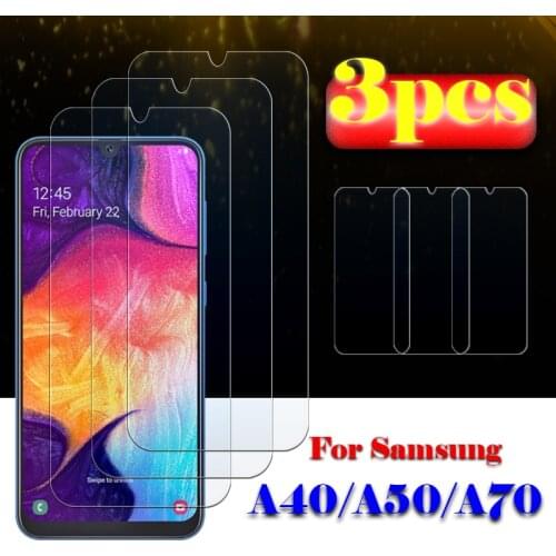 3Pcs glass for samsung a50 screen protector for samsung galaxy a70 a40 Armor sheet tempered glass on a 50 protective film