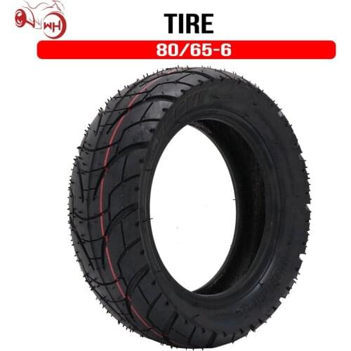 80/65-6 efitted Thick Tire Vacuum Road Tire Dirt Bike Mini Moto Outer Tire Tubeless Tyre Electric Scooter