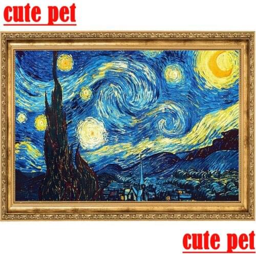 Abstract painting mosaic handmade diamond painting Starry sky rhinestone diamond full square round diamond wallpaper embroidery