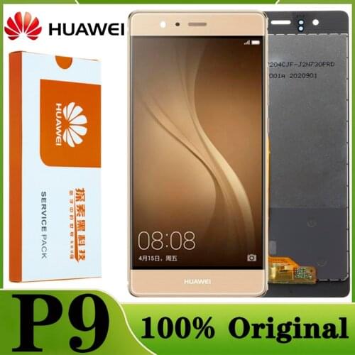 Original 5.2'' Display For Huawei P9 LCD EVA-L09 L19 L29 Display Touch Screen Digitizer Assembly Replacement With Frame