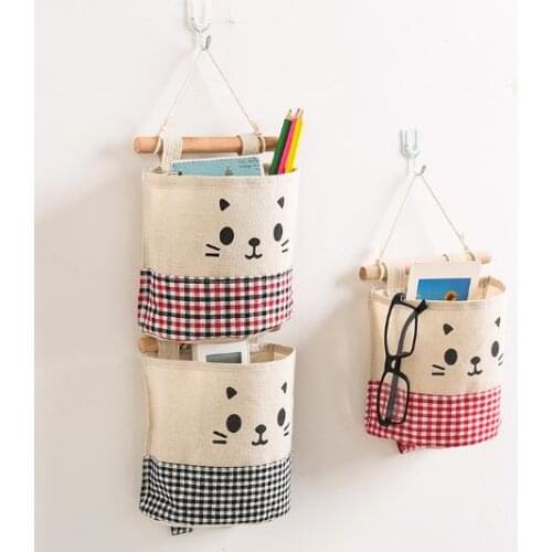 Cotton and linen single bag after receiving bag door cloth art storage bag