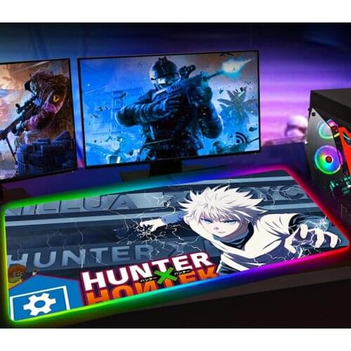 RGB XL Pokemon 90X30 Mouse Pad Gaming Mause Pad Mousepad Keyboard Mat 60X30 Deskmat Rubber No-slip with Backlit Cartoon Mausepad