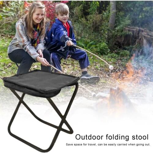 Outdoor Small Folding Chair Camping Stool Lightweight Portable Seat For Fishing Camping With Storage Bag