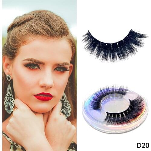 16mm Lashes 3d Eyelashes Extension Sexysheep Fake Makeup Eyelash Natural Fluffy No Cruelty Human Hair Square Box D08 D22