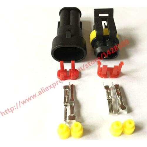New Car Part 10 kit 2 Pin Way Sealed Waterproof Electrical Wire Auto Connector Plug AMP connector 282104-1 282080-2