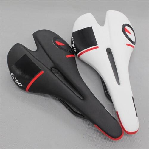 New EC90 Road bike Seat Men Cycling Cushion Mountain Bike Carbon track Hollow Design MTB Saddle Bicycle Accessories