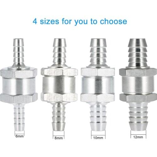 8mm Aluminium Alloy One Way Fuel Check Petrol Diesel Non Return Valve For Carburettor Low Pressure Ruel Systems