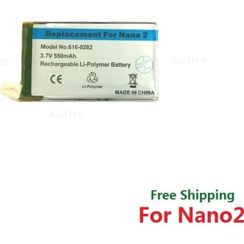 Original new Replacement Battery For ipod Nano2 2G 2nd Generation MP3 Li-Polymer Rechargeable Nano 2 616-0282 Batteries