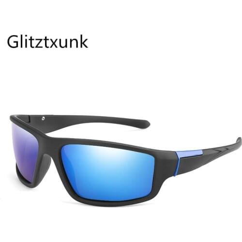 Glitztxunk Fashion Polarized Sunglasses Men Women Brand Design Classic Square Sun Glasses Driver Shades Male Retro Mirror UV400