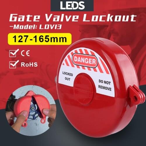 127mm-165mm Standard Gate Valve Lock Globe Gas Tank Fire Valve Switch Handwheel Safety Lock Cover LOTO Devices 5"-6.5" LDV13