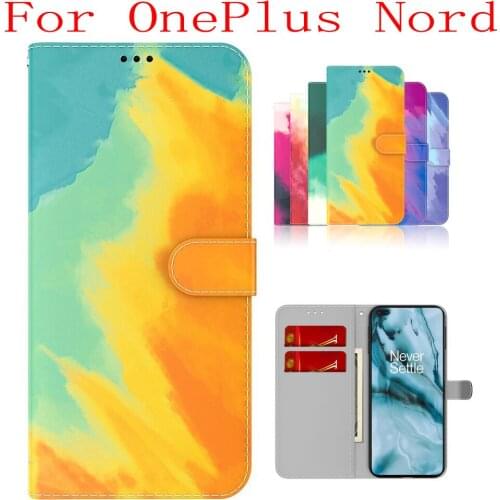 Sunjolly Case for OnePlus Nord Wallet Stand Flip PU Phone Case Cover coque capa OnePlus Nord Case OnePlus Nord Cover