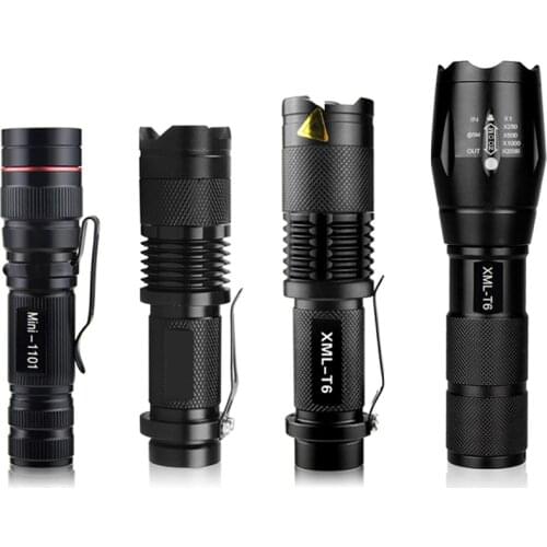 LED Flashlight T6/Q5 Ultra Bright Potable Torch Camping Bicycle Light Zoomable Outdoor LED Light Adjustable Focus Night Lamp