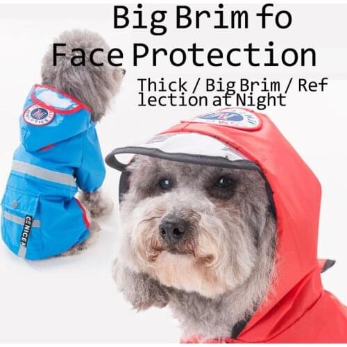 New reflective pet raincoat dog clothing summer dog poncho Teddy small and medium sized dog waterproof summer products