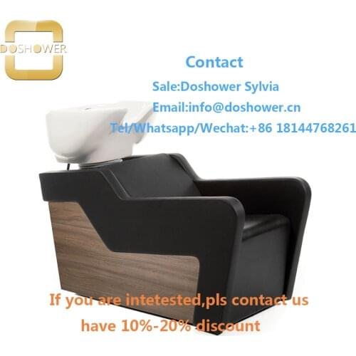 Barber shop styling unit with barber wash basin for shampoo chair with arm rest