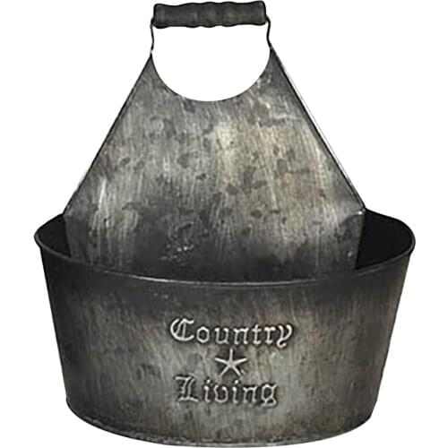 Vintage Succulent Basket Planter Metal Flower Pot Crafts Wall Hanging Succulent Flower Vase Home Garden Decoration