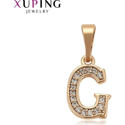 Xuping Fashion Exquisite Romantic Alphabet Shape Pendant for Women Man Nice Synthetic Cubic Zirconia Family Gifts 34804