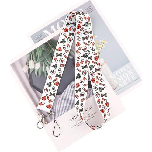 ZF3055 1pcs Medical Supplies Doctor Nurse Lanyard Badge ID Lanyards Mobile Phone Rope Key Lanyard Neck Straps Accessories