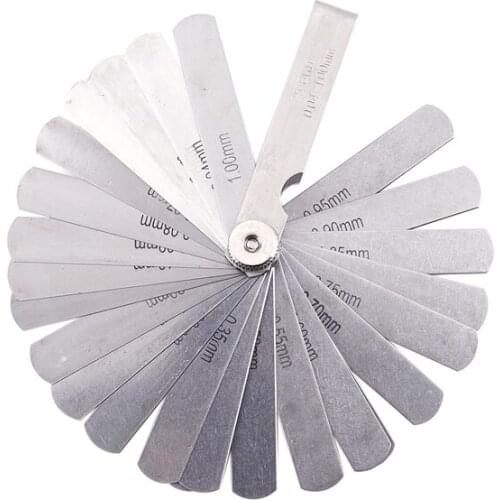 0.04 to 1.00mm Thickness Gap Metric 25 Blade Filler Feeler Gauge Measure Laser Tool
