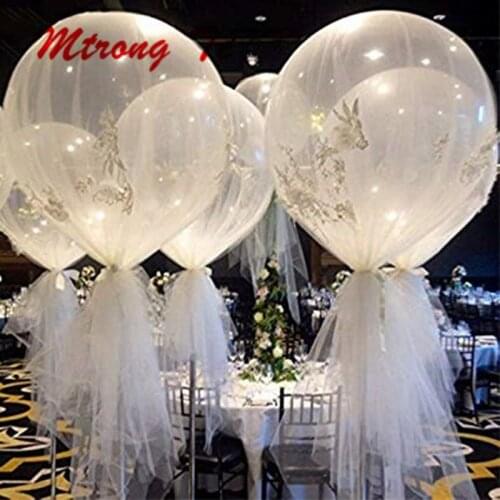 10pcs 36 inch 25g Jumbo Large Round Latex Balloons Transparent Clear Giant Wedding Ballons Table Centerpiece Bridal Shower Party