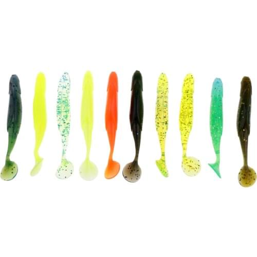 10Pcs Worms Soft Lifelike Fishing Stosh Bionics Fishing Lures Bait 9.5cm