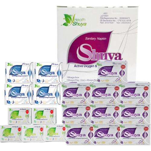19 Packs Women Anion Santitary Napkin Menstrual Pads Panty Liners for Daily Use Health Care Shuya Anion Pads Sanitary Towel