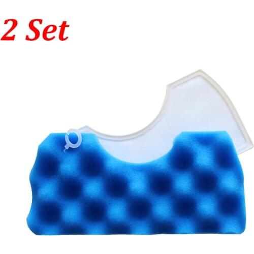2 Set Blue Sponge Filter Hepa for Samsung DJ97-01040C SC43 SC44 SC45 SC47 Series Vacuum Cleaner Parts Replacement Dust Filters