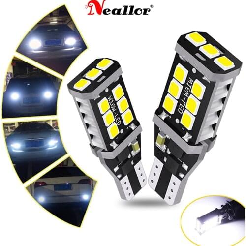 2PCS W16W LED T15 CANBUS Car Backup Reverse Lights Bulb NO OBC ERROR Tail Lamp for Lada Granta Niva Priora Kalina Xray Vesta 912