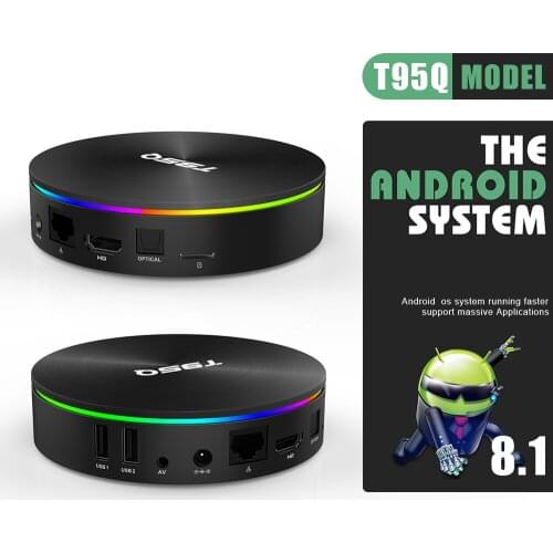 4GB RAM 64GB ROM T95Q TV BOX Android 8.1 Amlogic S905X2 Quad Core 2.4G&5GHz Dual Wifi BT4.1 1000M H.265 4K Media Player