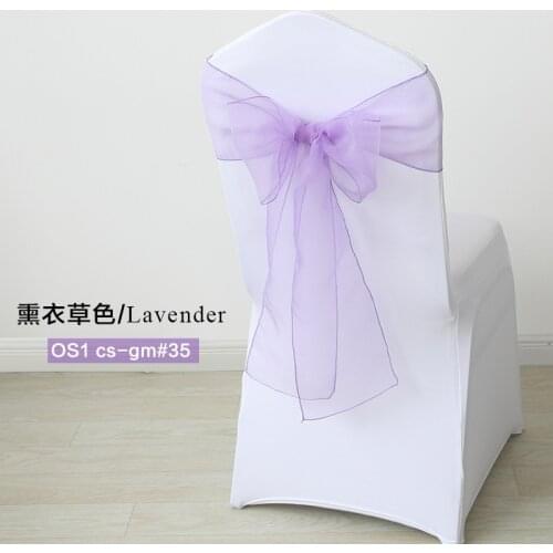 50pcs/Set Organza Wedding Decorations Chair Knot Sashes Belt Chair Covers Bow Ties Chairs Wedding Decoration Banquet Supplies