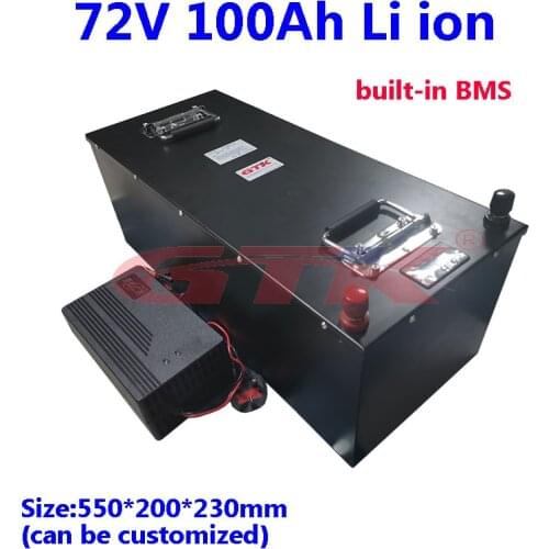 GTK 72v battery 100Ah 3000W 5000W electric motorcycle golf cart lithium battery 20S BMS pilas recargables+10A charger