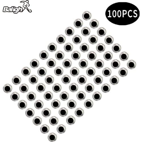 Balight 100pcs/lot Fishing Lure 3D Eyes 3mm/4mm/5mm/6mm Simulation Fly Fishing Minnow Artificial Fish Eye Fishing Tackle