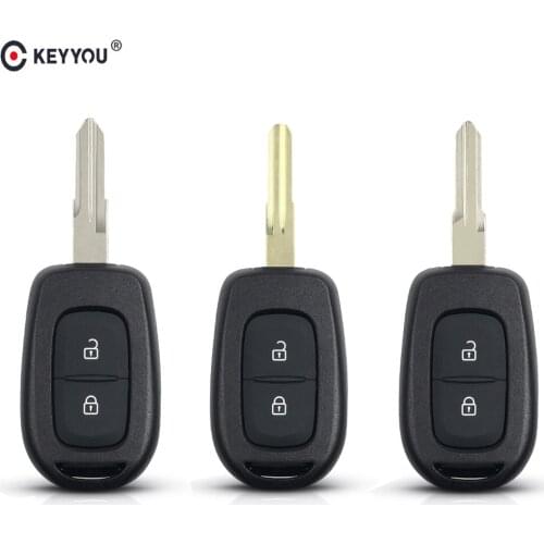 KEYYOU 10pcs 2 Button Car key Shell fob for Renault Sandero Dacia Logan Duster Kwid Sandero Remote Key Case Replacement