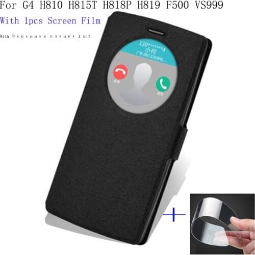 View window phone case For LG G 4 H810 H815T H818P H819 F500 VS999 cover case Skin Flip Leather Cases For LG G4 back cover shell