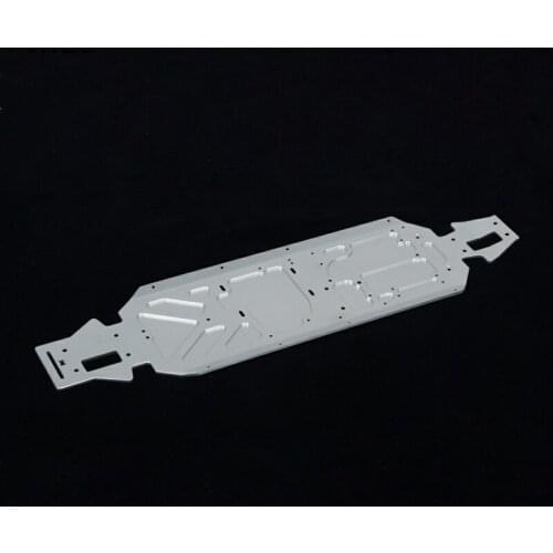 CNC Metal 5mm Alloy Bottom Chassis for Losi 5ive T Rovan LT King Motor x2