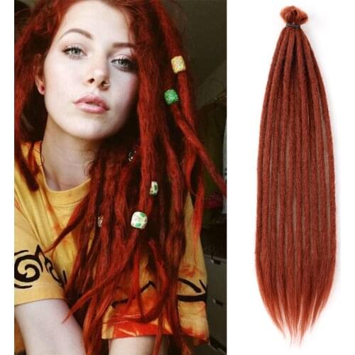 Handmade Dreadlocks Extensions Crochet Braids Reggae Hair Hip-Hop Style Faux Locs Crochet Hair For Rock&Roll Braiding Hair