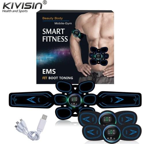 Electric Muscle Stimulator EMS Wireless Buttocks Abdominal Muscle Trainer low frequency Massage ABS Stimulator Fitness Slimming