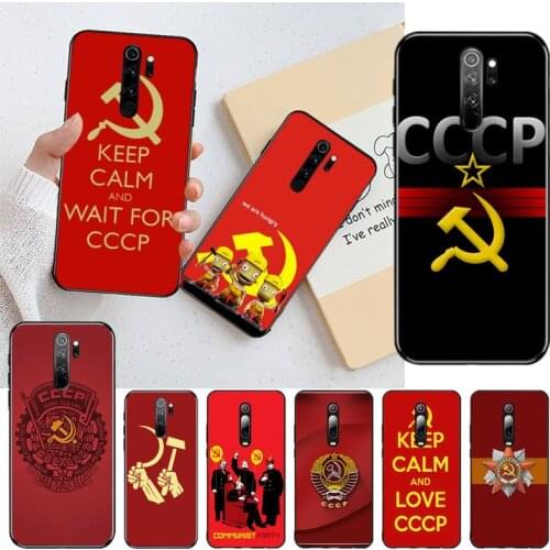 HPCHCJHM Made In Cccp Soft black Phone Case for Redmi Note 8 8A 8T 7 6 6A 5 5A 4 4X 4A Go Pro