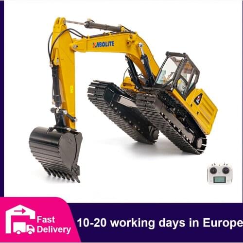 HUINA Toys 1:16 RC Truck Caterpillar Alloy Tractor Brushless Motor Engineering Car Hydraulic RC Excavator Radio Controlled Car
