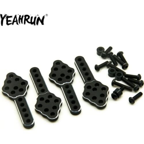 YEAHRUN 4PCS CNC Metal Shock Absorber Mount Adjust Height Angle Stand for 1:10 Axial SCX10 90046 D90 D110 RC Crawler Car