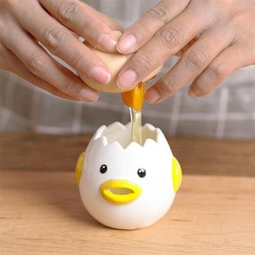 Cute Creative Egg White Separator Ceramic Egg White Egg Yolk Separator Household Baking Egg Liquid Separation Filter Artifact