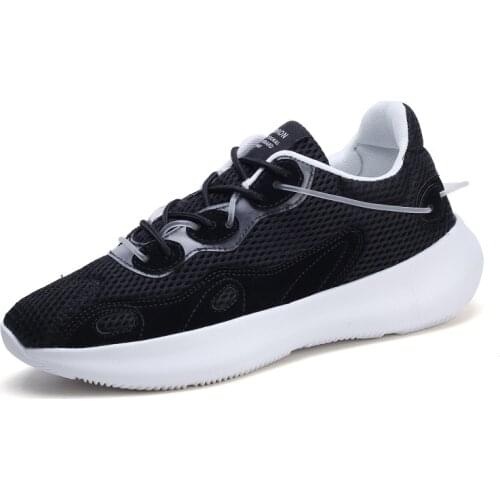 White Mesh Mens Casual Sports Shoes High-quality Outdoor Fitness Sports Shoes Mens Ultra-light-soled Mens Shoes White Black
