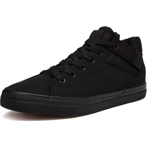 Men Canvas Shoes Lace-up Height Increasing Mens Casual Shoes Men White Fashions 2019 Trend Mens Black Trainers Zapatillas Hombre