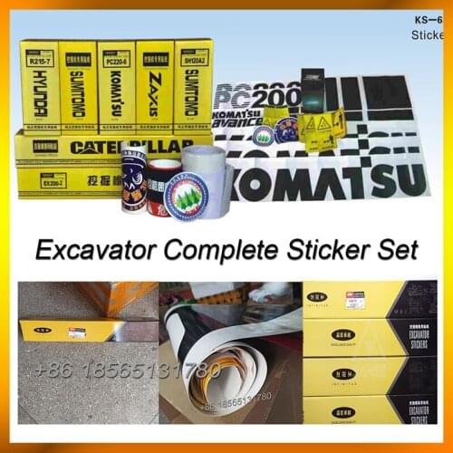 Kobelco Excavator Complete Sticker Set SK200-6 SK200-8 Excavator Sticker In English the Whole Car Stickers