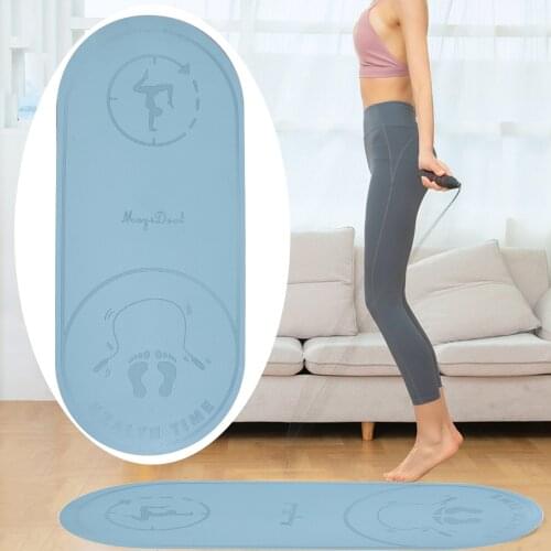 Non-slip TPE Yoga Pilates Mat, Soudproof Jump Skipping Rope Mat, Sound Proof Exercise Fitness Mat Pad for Home Knee Protection