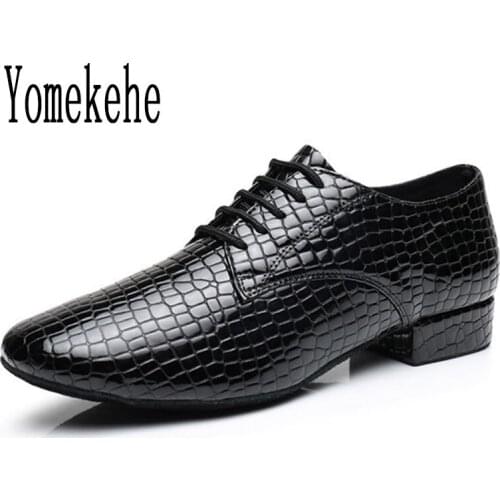 New Men Ballroom Latin Dance Shoes Professional Boy Adult Modern Salsa Tango Dancing Shoes Genuine Leather Soft Sole Hot Selling