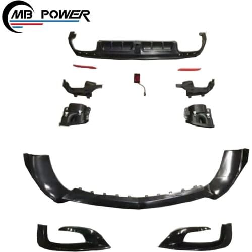 New w222 S63 S65 front lip and diffuser for w222 S63 S65 B700 style front skirt and rear diffuser muffler tips